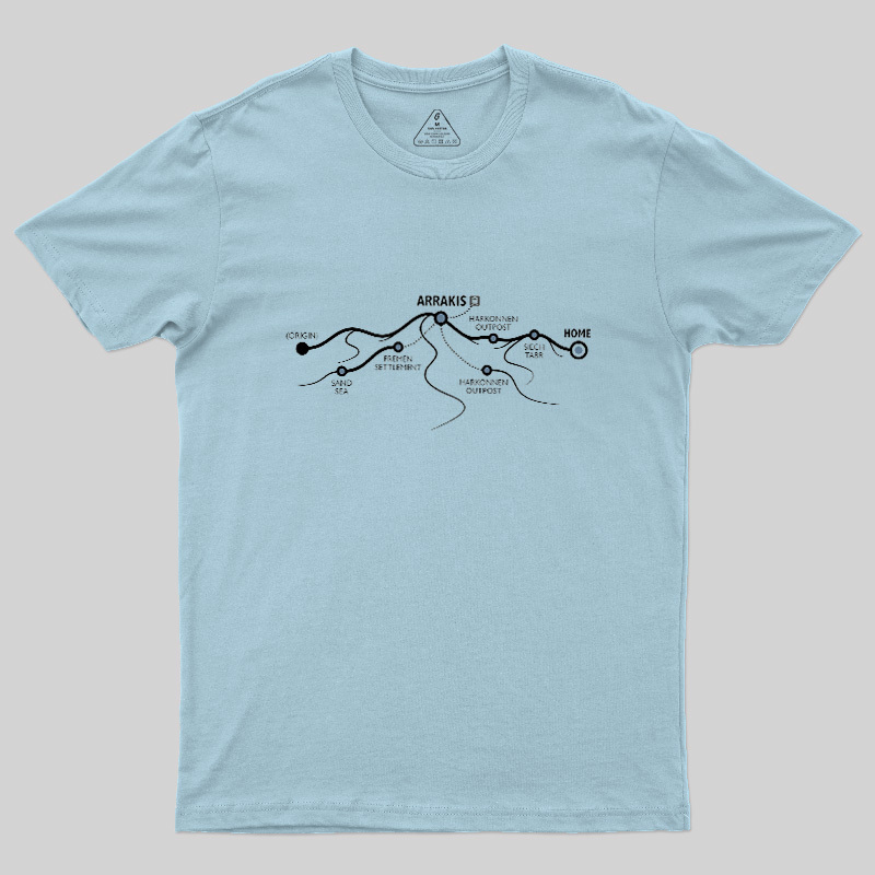 Arrakis Transit Map Geek T-Shirt
