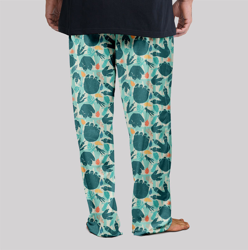 Dinosaur Footprints Hawaii Geek Loungewear Pants