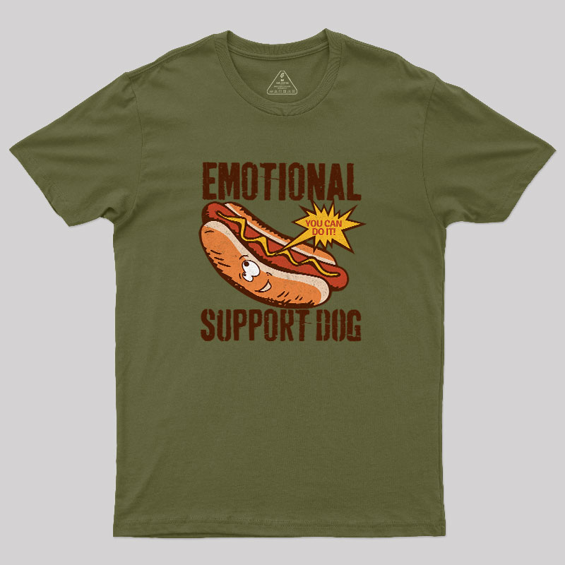 Emotinal Support Dog Geek T-Shirt
