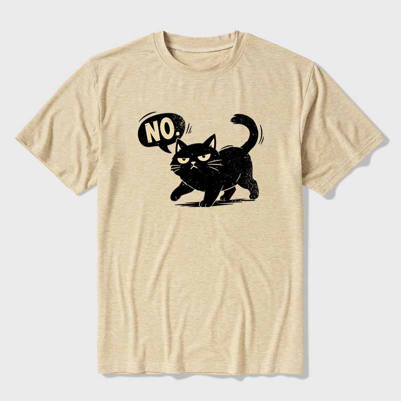 Black Cat Says No Ultra Soft Heather Tee