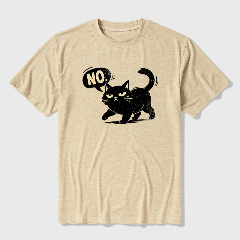 Black Cat Says No Ultra Soft Heather Tee