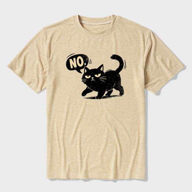 Black Cat Says No Ultra Soft Heather Tee