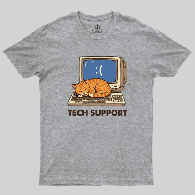 Tech Support Cat Geek T-Shirt