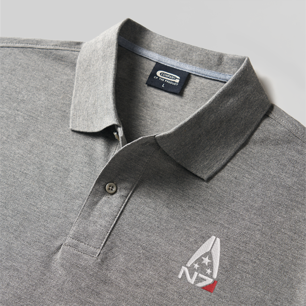 N7 Geek Embroidered Polo Shirts