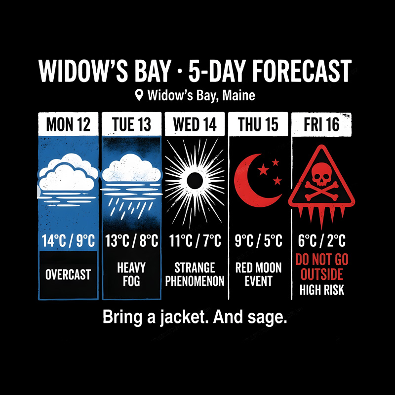 Spooky 5 Day Weather Forecast Geek T-Shirt