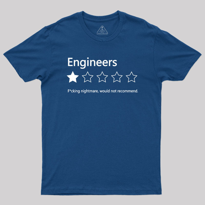 Engineers Would not Recommend Geek T-Shirt