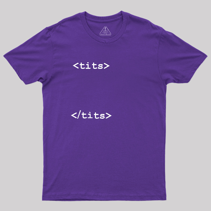 HTML Boobs Tag Geek T-Shirt