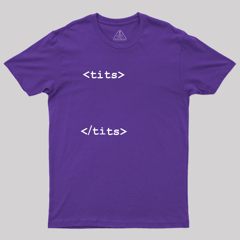 HTML Boobs Tag Geek T-Shirt