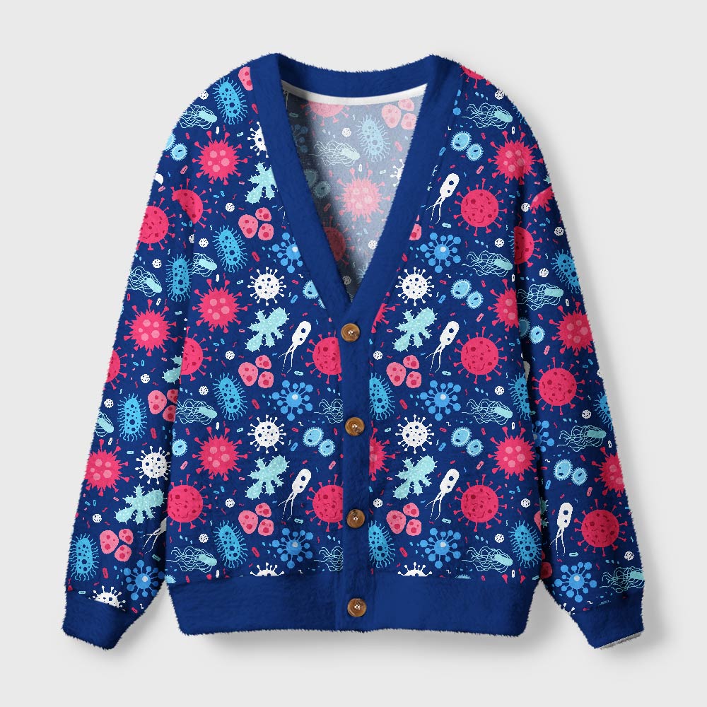 Bacteria Viruses Biology Geek Ugly Cardigan Sweaters
