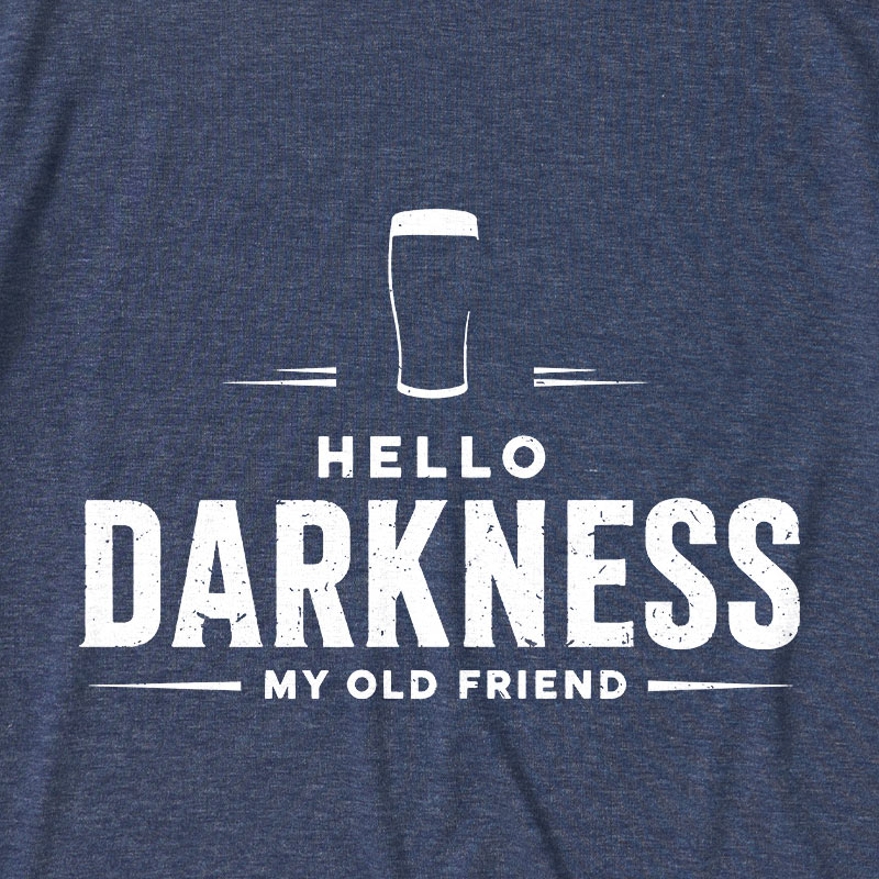 Hello Darkness My Old Friend Nerdy Graphic Ultra Soft Heather Tee