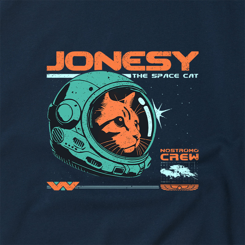 Jonesy The Space Cat Geek Retro Raglan T-Shirt