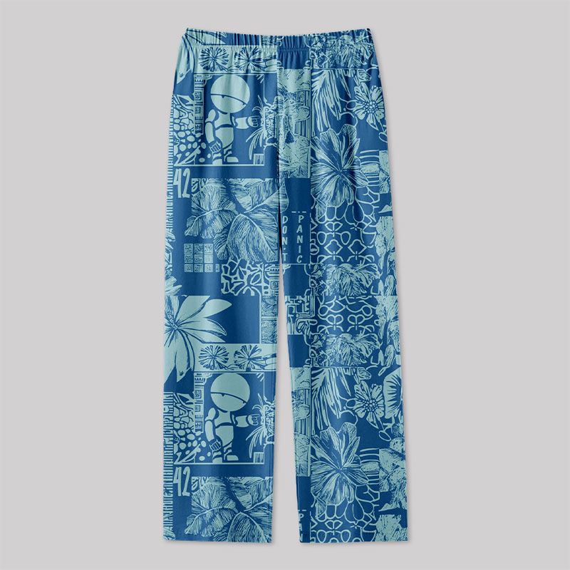 Don't Panic Blue Geek Loungewear Pants