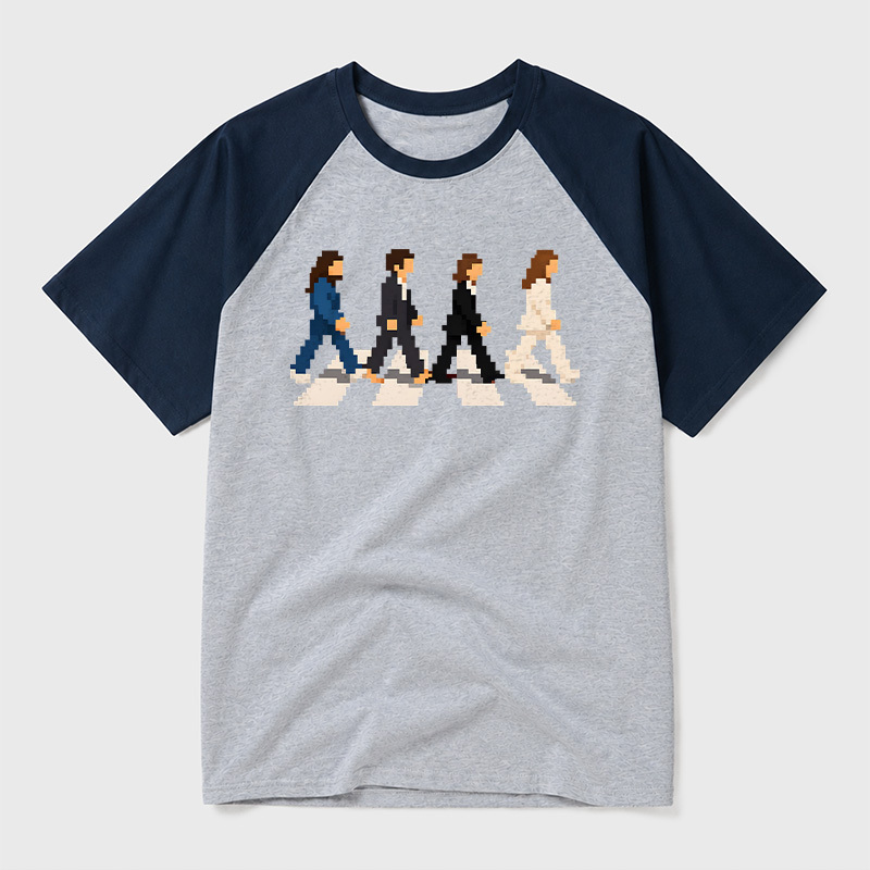 Crossing The Road Geek Retro Raglan T-Shirt