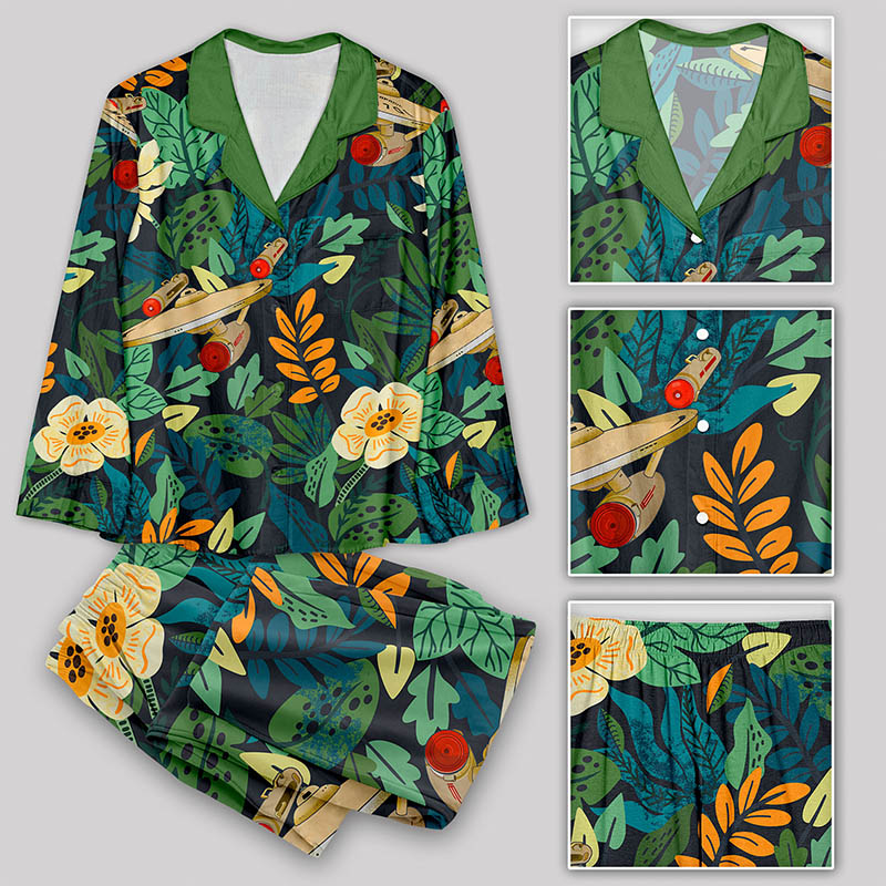 Scifi Spacecraft Hawaii Pajama Sets