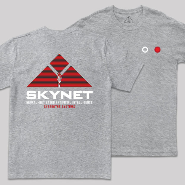 Skynet Rising Front and Back Printed Geek T-Shirt
