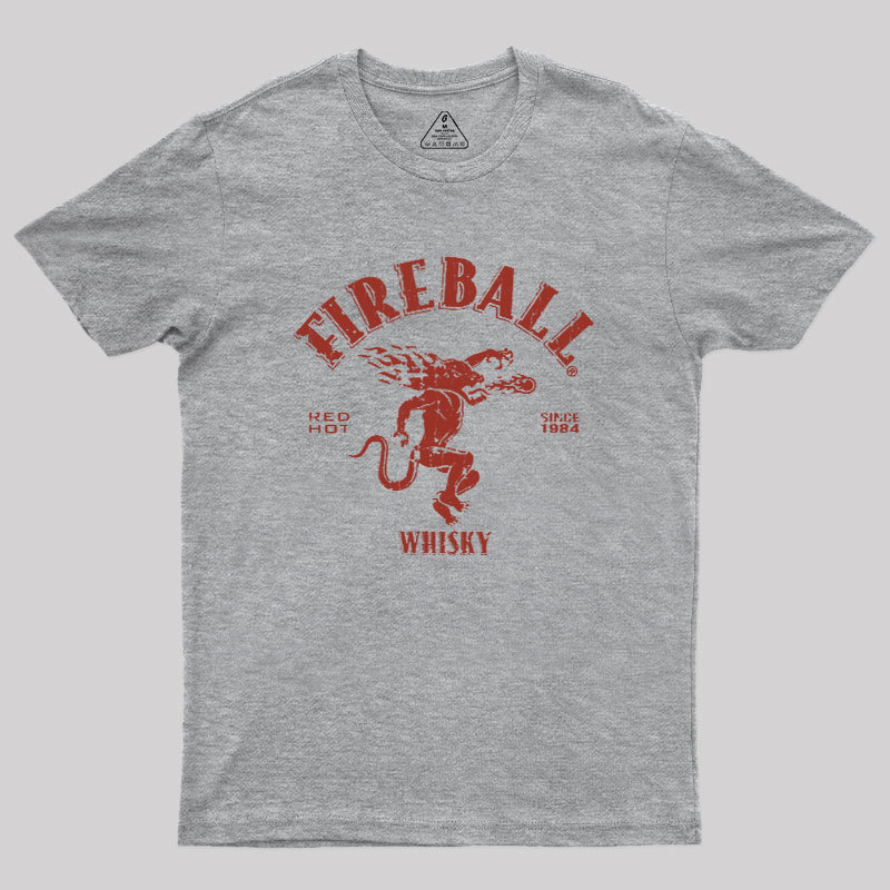 Fireball Wisky Since 1984 Red Geek T-Shirt