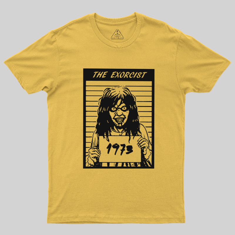 70s Cult Horror Mugshot Line Art Geek T-Shirt