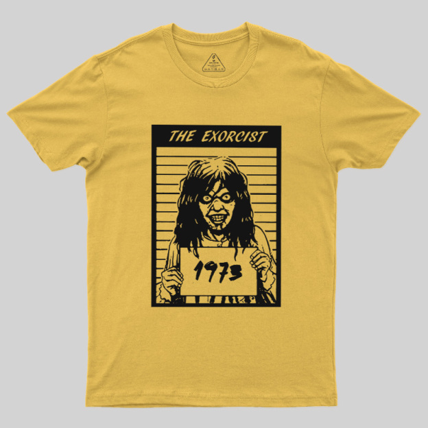 70s Cult Horror Mugshot Line Art Geek T-Shirt
