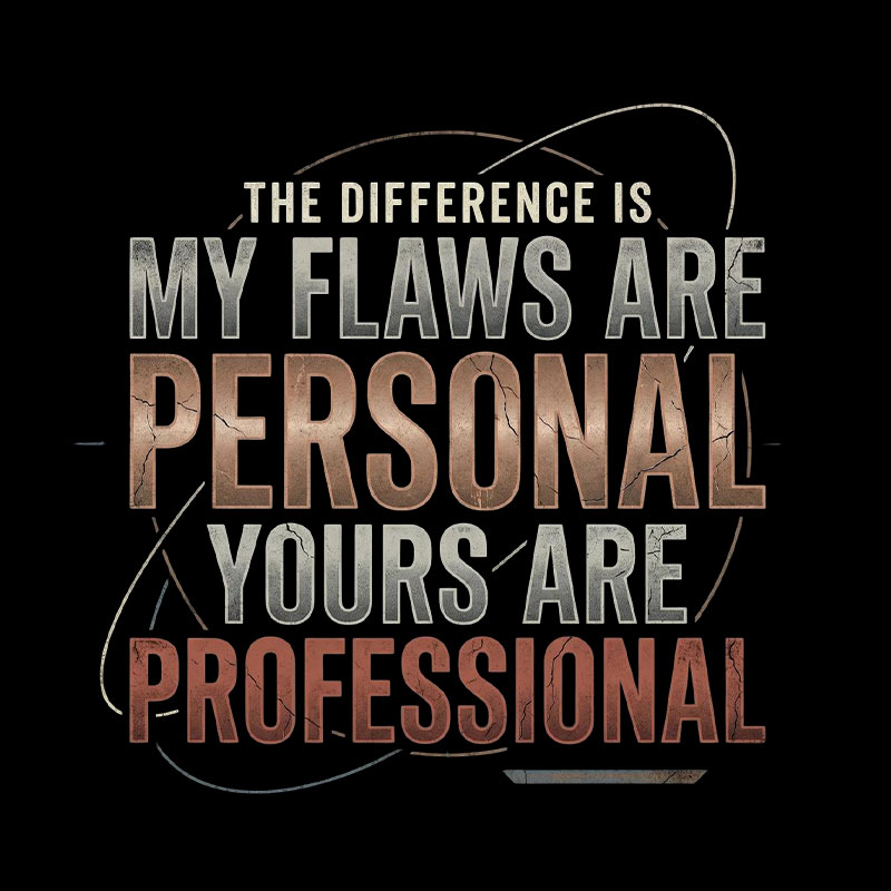 My Flaws Personal Yours Professional Geek T-Shirt