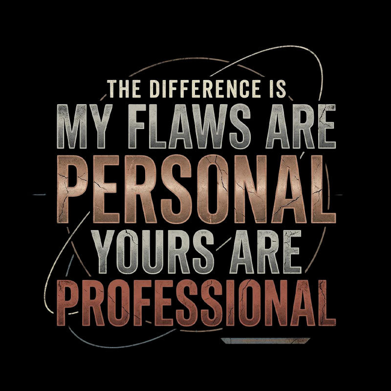 My Flaws Personal Yours Professional Geek T-Shirt