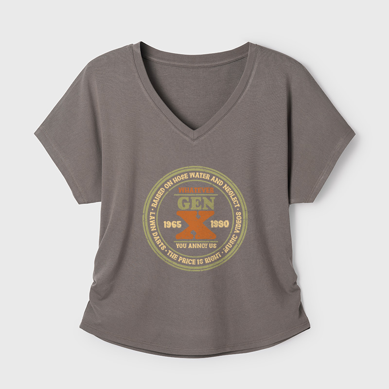 Raised On Hose Water And Neglect Geek Dolman Sleeve V-Neck Shirt