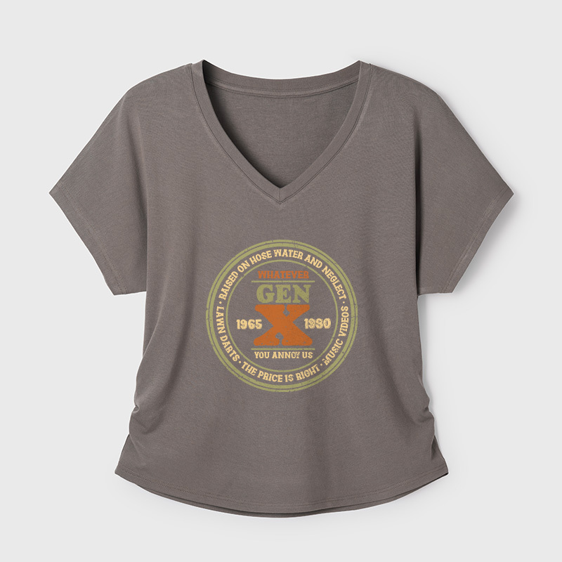 Raised On Hose Water And Neglect Geek Dolman Sleeve V-Neck Shirt