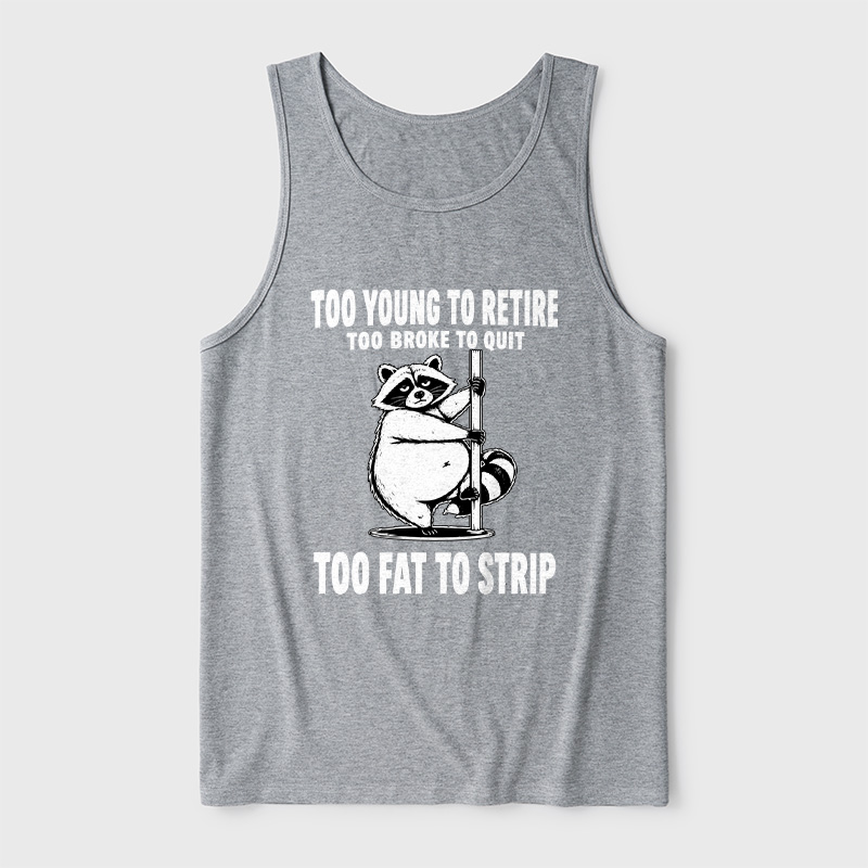 Too Fat To Strip Ultra Soft Heather Tank