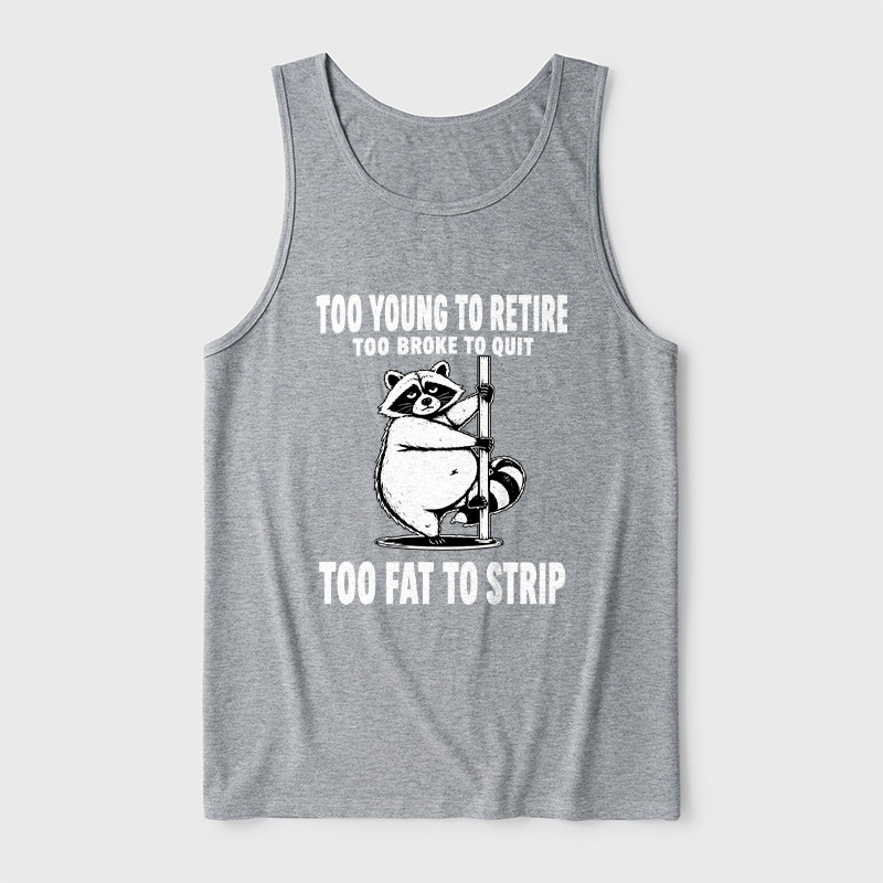 Too Fat To Strip Ultra Soft Heather Tank