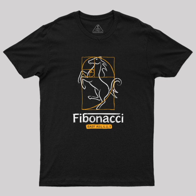 Fibonacci Easy As 1123- Geek T-Shirt