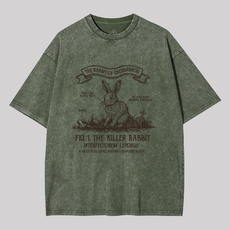 The Rabbit of Caerbannog Geek Washed T-shirt