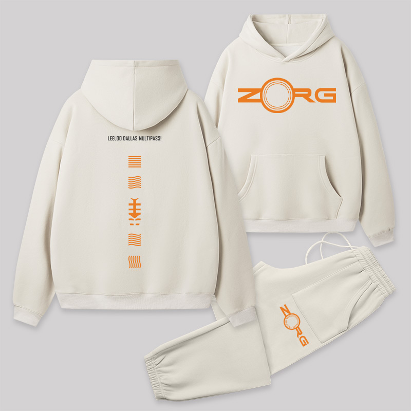 The Fifth Element Front and Back Printed Geek Fleece Hoodie Set