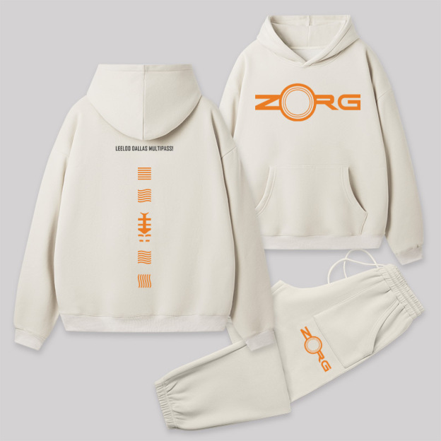 The Fifth Element Front and Back Printed Geek Fleece Hoodie Set
