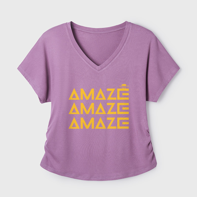 Amaze Rocky Geek Dolman Sleeve V-Neck Shirt