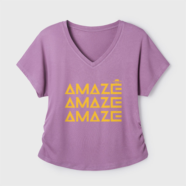 Amaze Rocky Geek Dolman Sleeve V-Neck Shirt