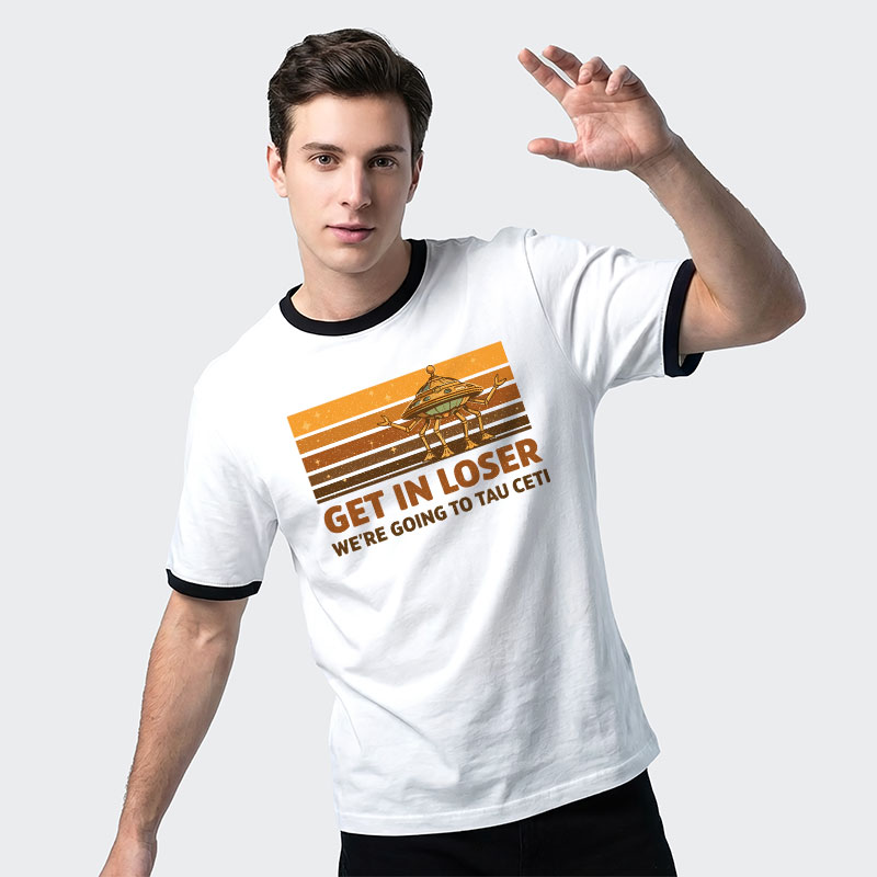 Get In Loser Geek Retro Ringer T-Shirt