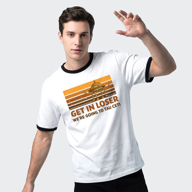 Get In Loser Geek Retro Ringer T-Shirt