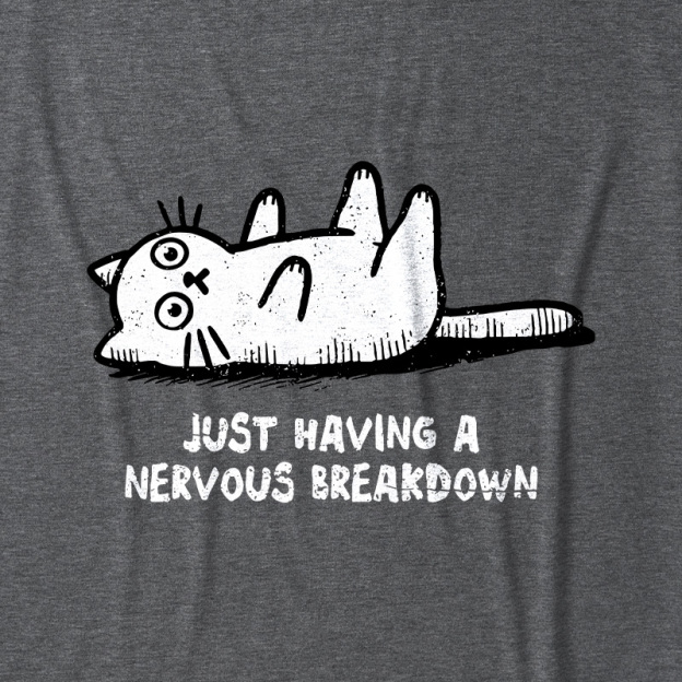 Nervous Breakdown Cat Ultra Soft Heather Tank