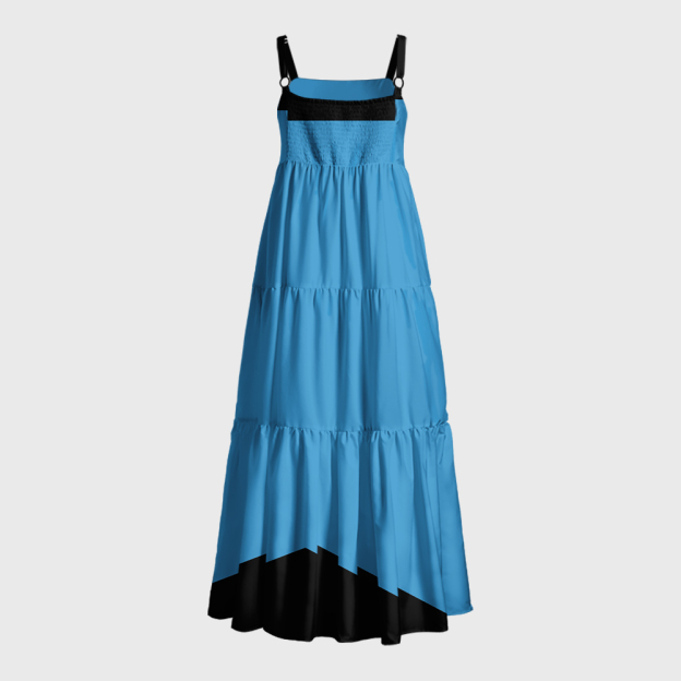 Blue Live Long & Prosper Sci-Fi Fleet Geek Tiered Cami Maxi Dress