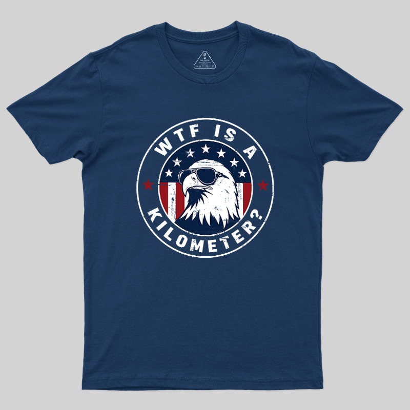American Flag Colors Kilometers Humor Geek T-Shirt