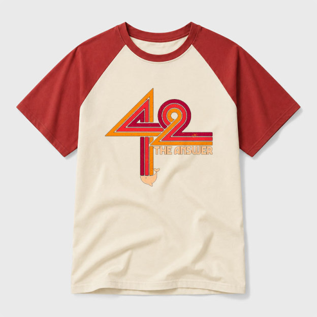 42 The Ultimate Answer Geek Retro Raglan T-Shirt