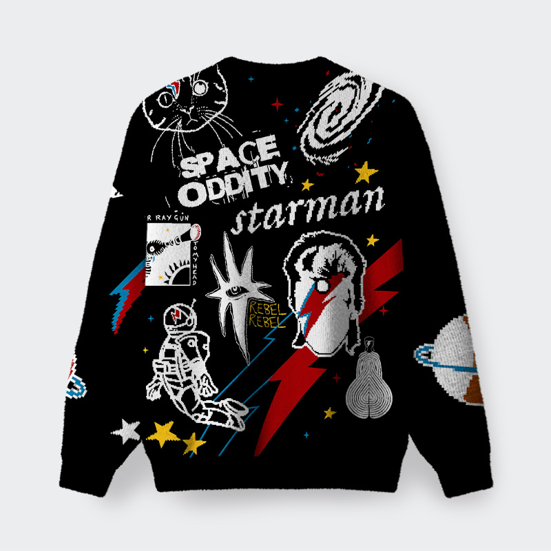 Space Starman Fuzzy Fleece Sweatshirt