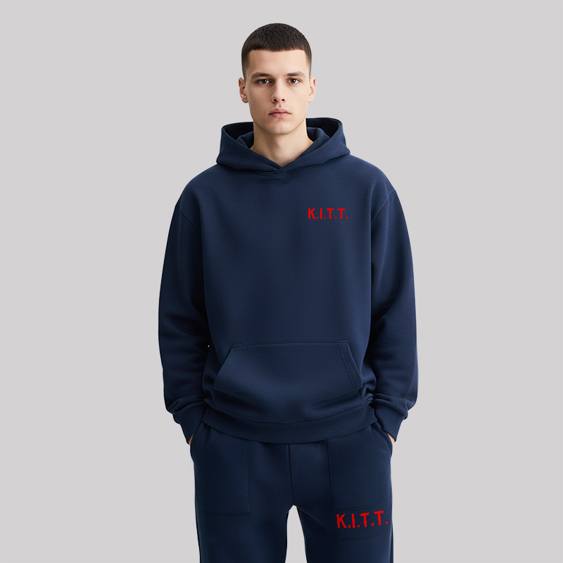 KITT Lights Front and Back Printed Geek Fleece Hoodie Set