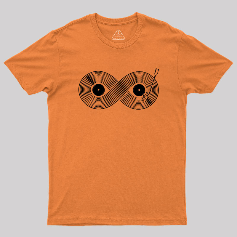 Retro Black Records Infinite Music Lover Geek T-Shirt