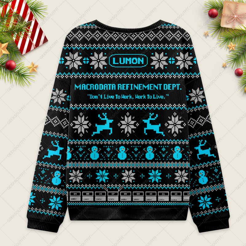 Lumon Ugly Christmas Fuzzy Fleece Sweatshirt