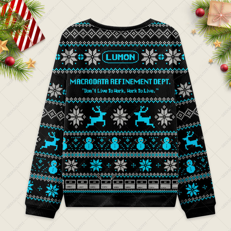 Lumon Ugly Christmas Fuzzy Fleece Sweatshirt