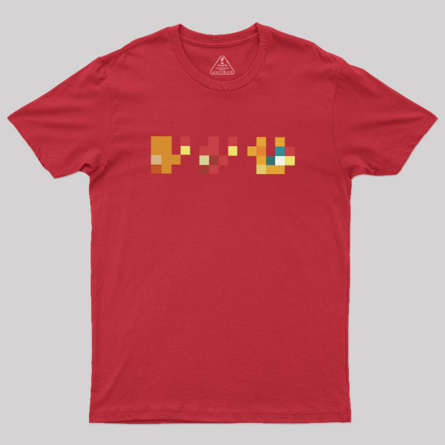 Pixel Fire Lizard Geek T-Shirt