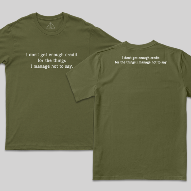 Unspoken Credit  Geek T-Shirt