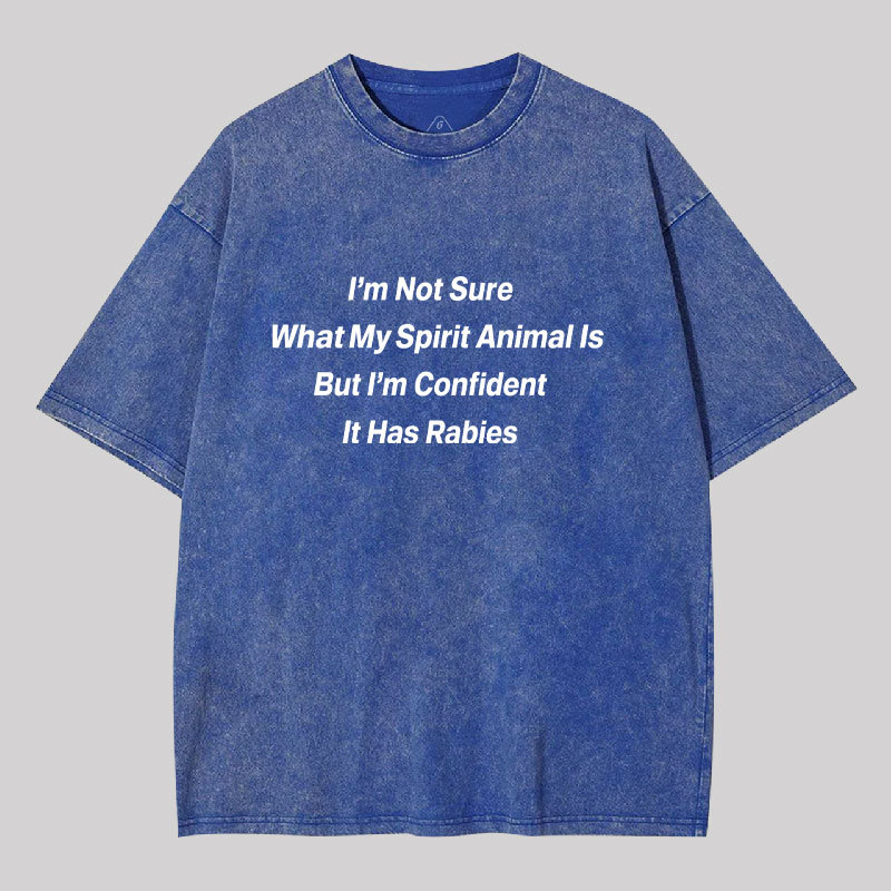 Im Not Sure What My Spirit Animal Is Geek Washed T-shirt