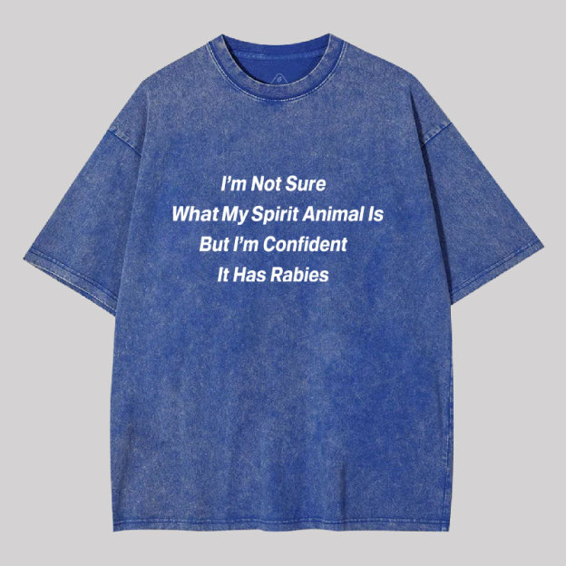 Im Not Sure What My Spirit Animal Is Geek Washed T-shirt