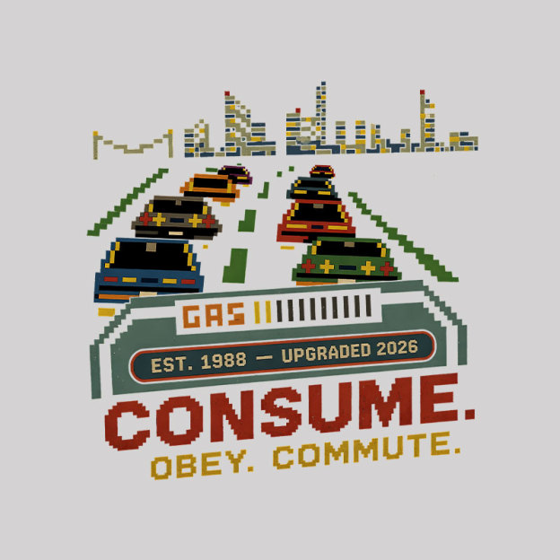 Consume Obey Commute Geek T-Shirt